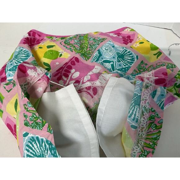 Vintage 90s Lilly‎ Pulitzer patchwork mini skirt white label preppy size 8 - Picture 4 of 8